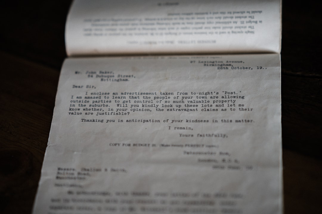 letter renewal — printed paper